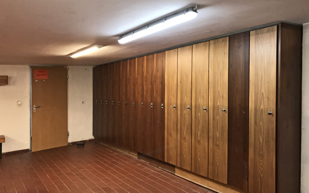 Umkleideschränke können ab sofort gemietet werden