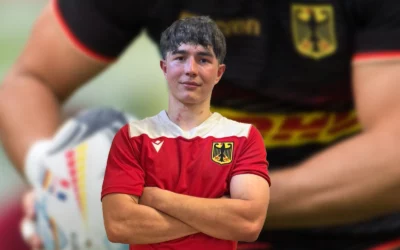 Alexander Lott für Rugby Deutschland bei seinem ersten Herrenturnier
