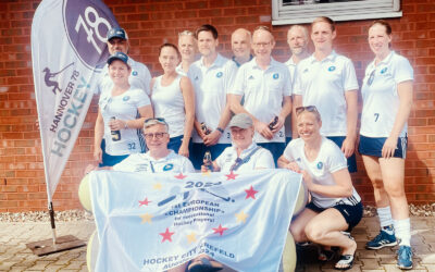 Die weiße Wand beim „European Recreational Hockey Tournament“ in Krefeld